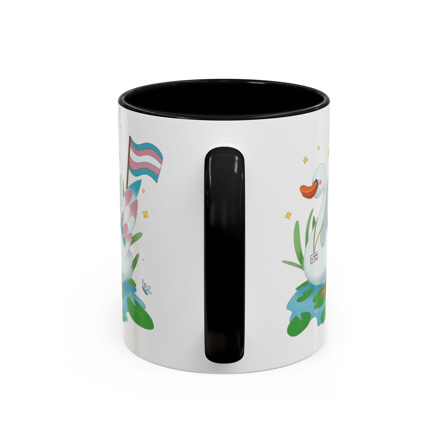 Badgie Ceramic Coffee Mug - Trans Swan “Tundra” - Badgie.co
