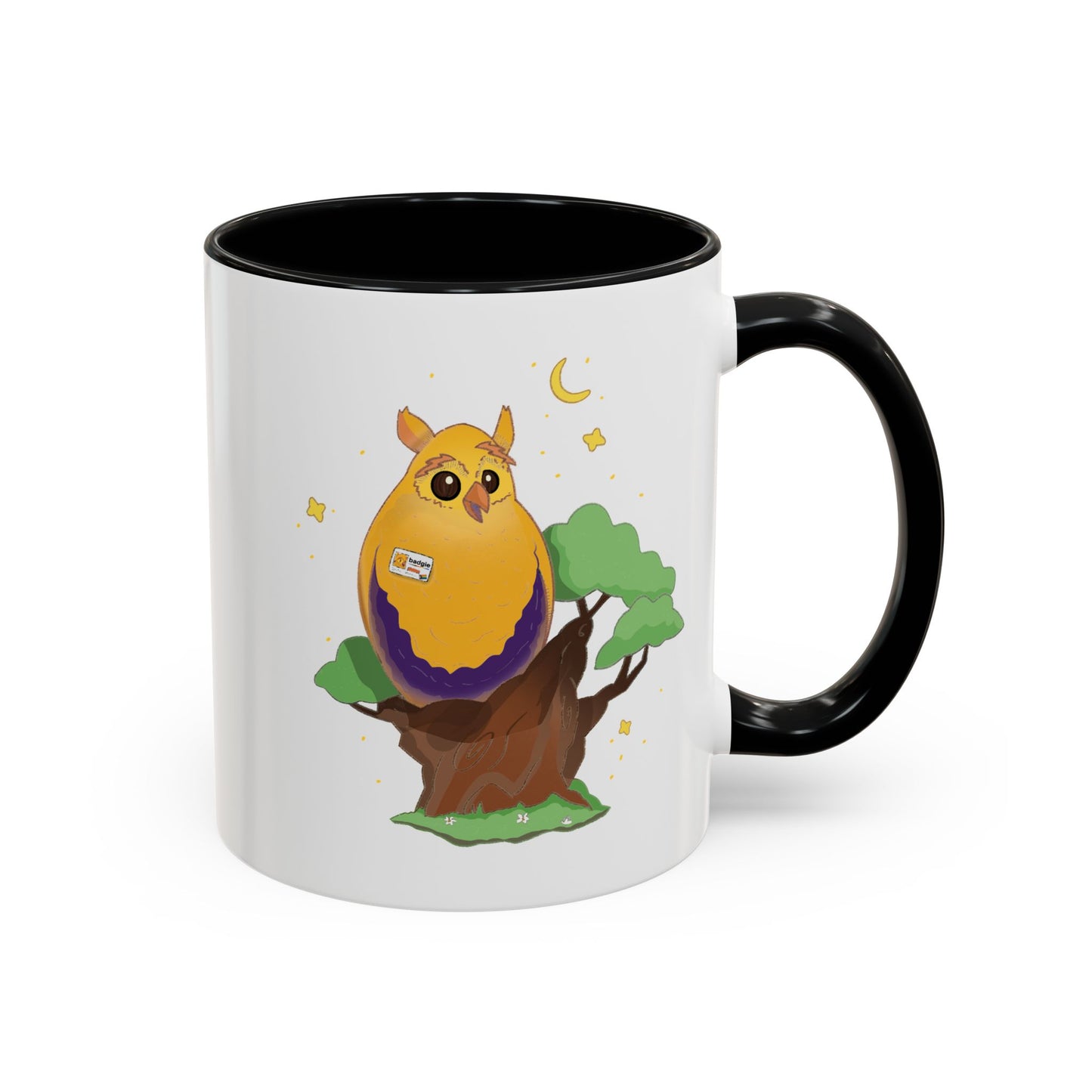 Badgie Ceramic Coffee Mug - Intersex Owl “Albert” - Badgie.co