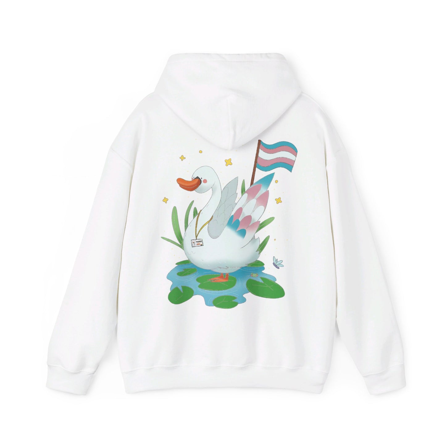 Badgie Hoodie - Trans Swan "Tundra" - Badgie.co