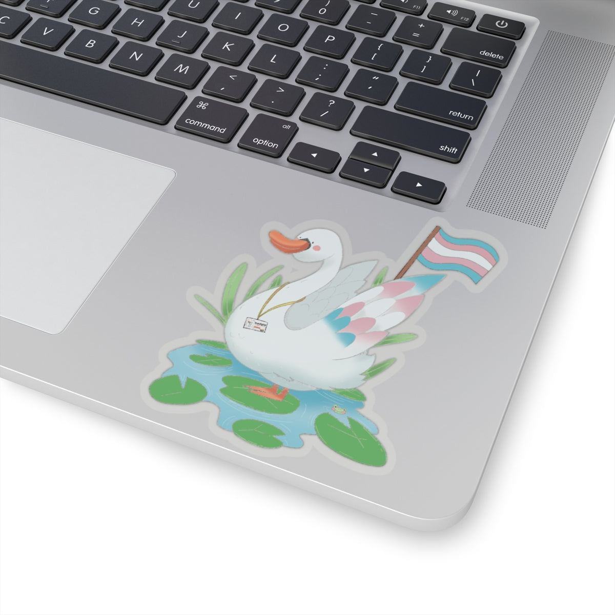 Kiss-Cut Stickers - Trans Swan "Tundra" - Badgie.co