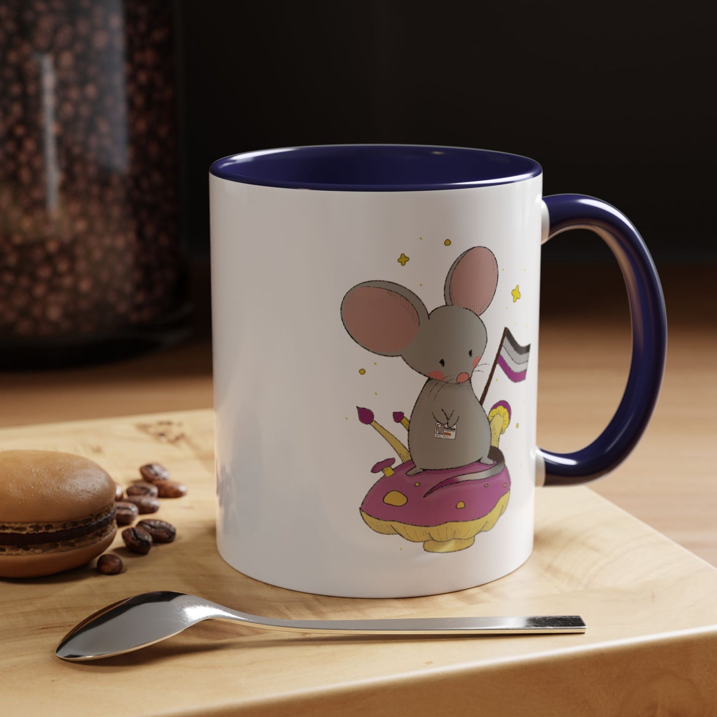 Badgie Ceramic Coffee Mug - Asexual Mouse "Roan" - Badgie.co