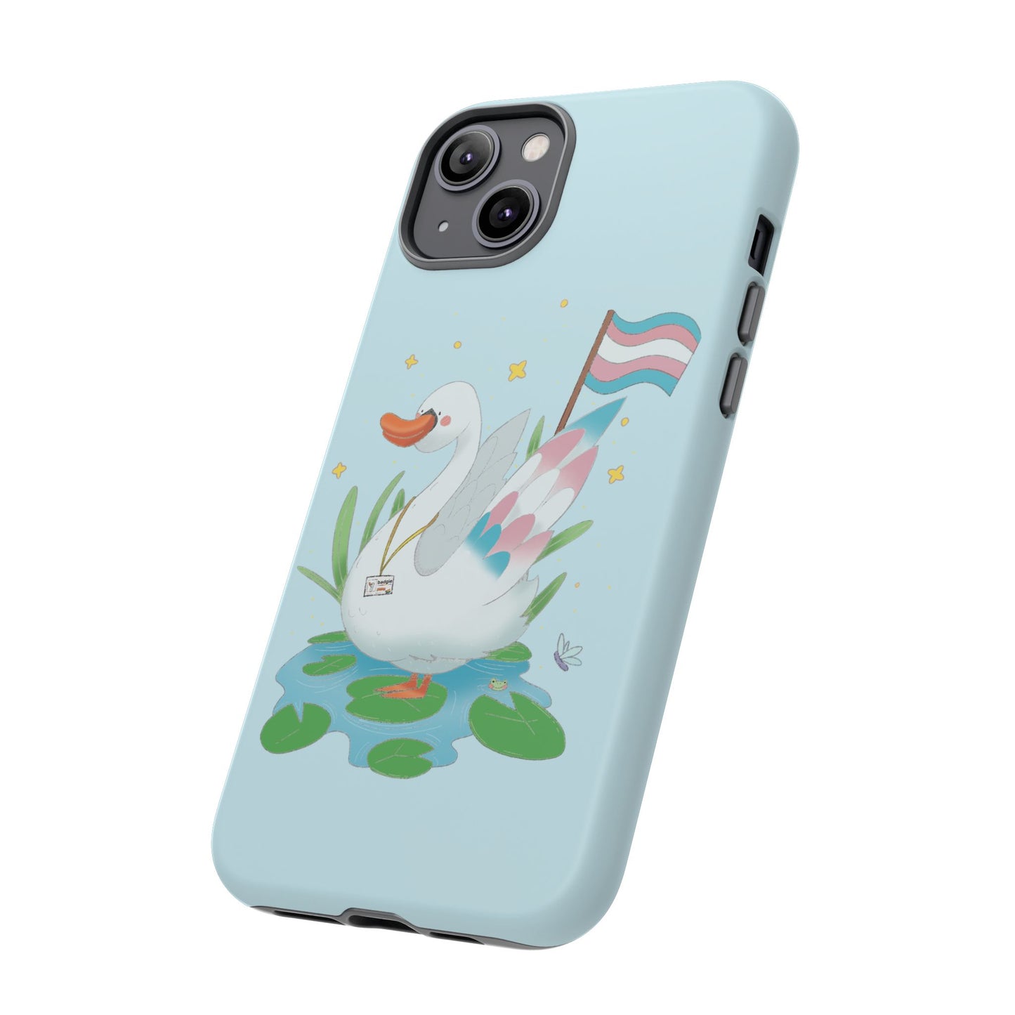 Badgie iPhone Case - Trans Swan "Tundra" - Badgie.co
