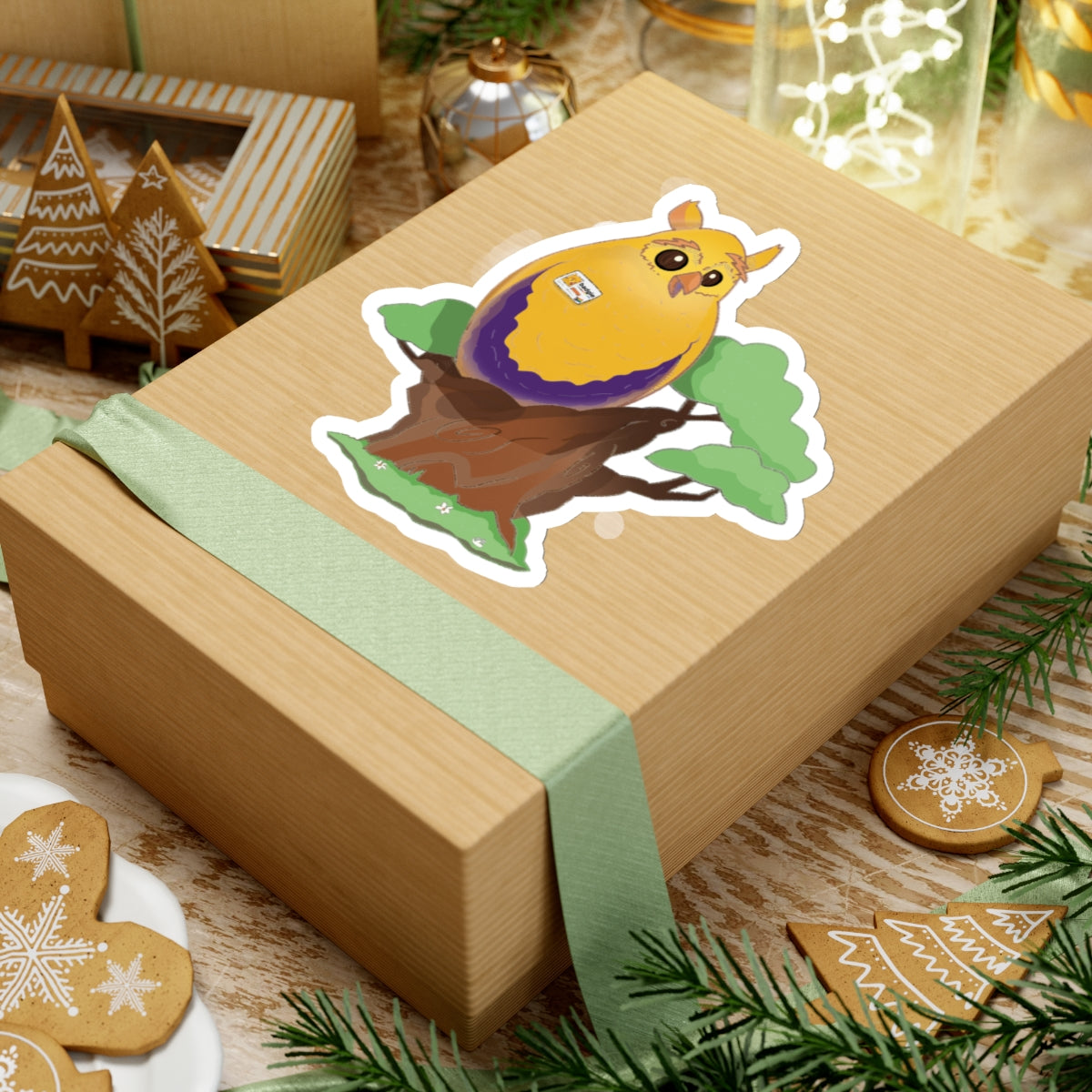 Kiss-Cut Stickers - Intersex Owl "Albert" - Badgie.co