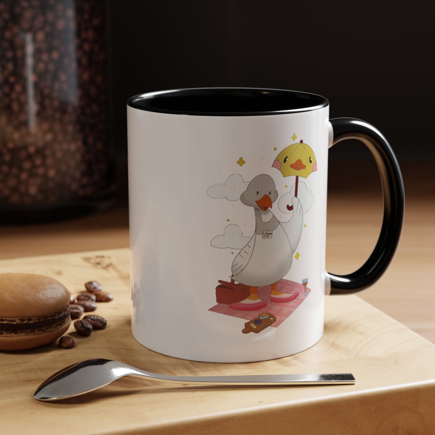 Badgie Ceramic Coffee Mug - Lesbian Goose “Tula” - Badgie.co