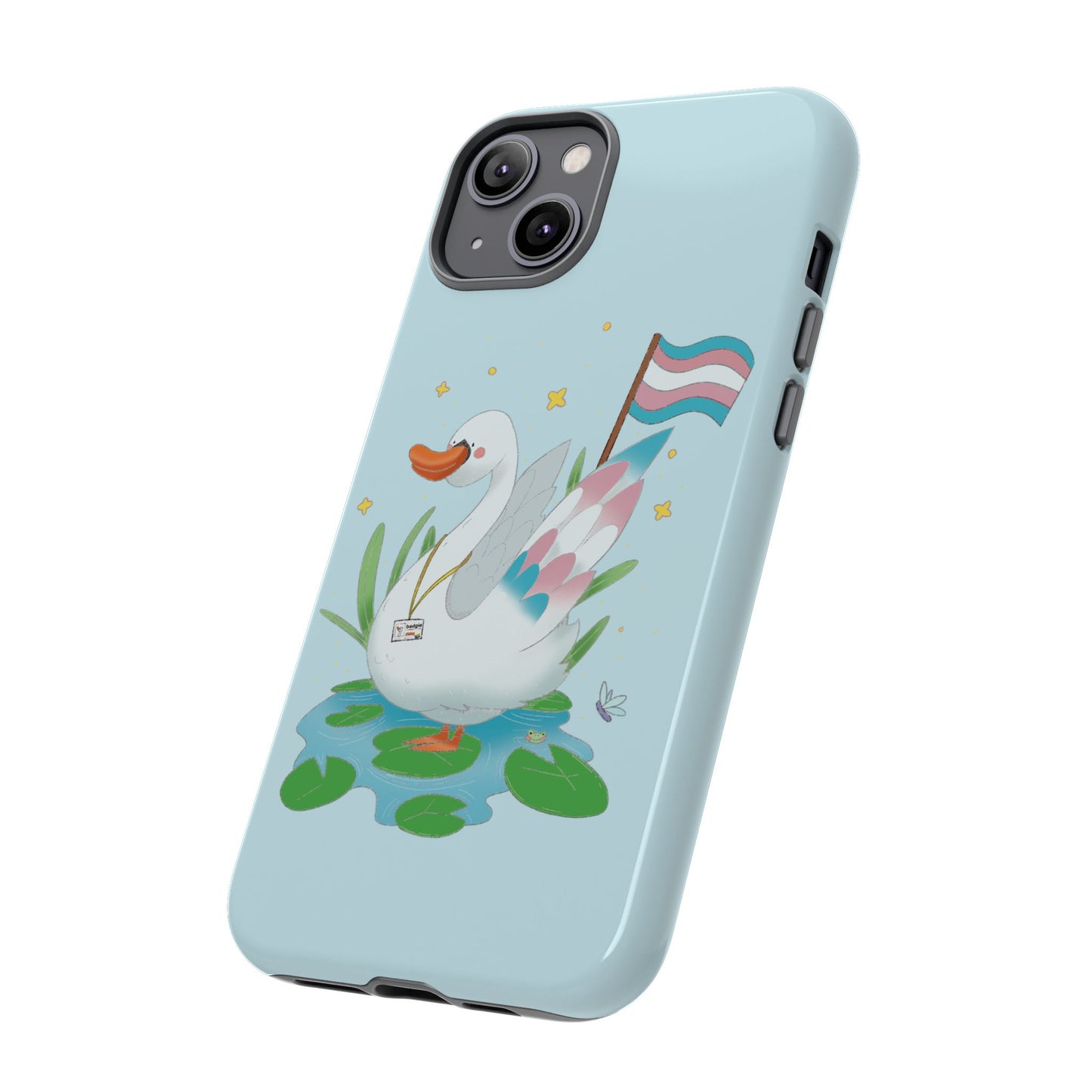 Badgie iPhone Case - Trans Swan "Tundra" - Badgie.co