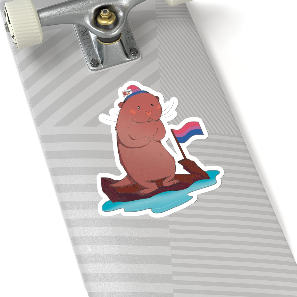Kiss-Cut Stickers - Bisexual Otter "River" - Badgie.co