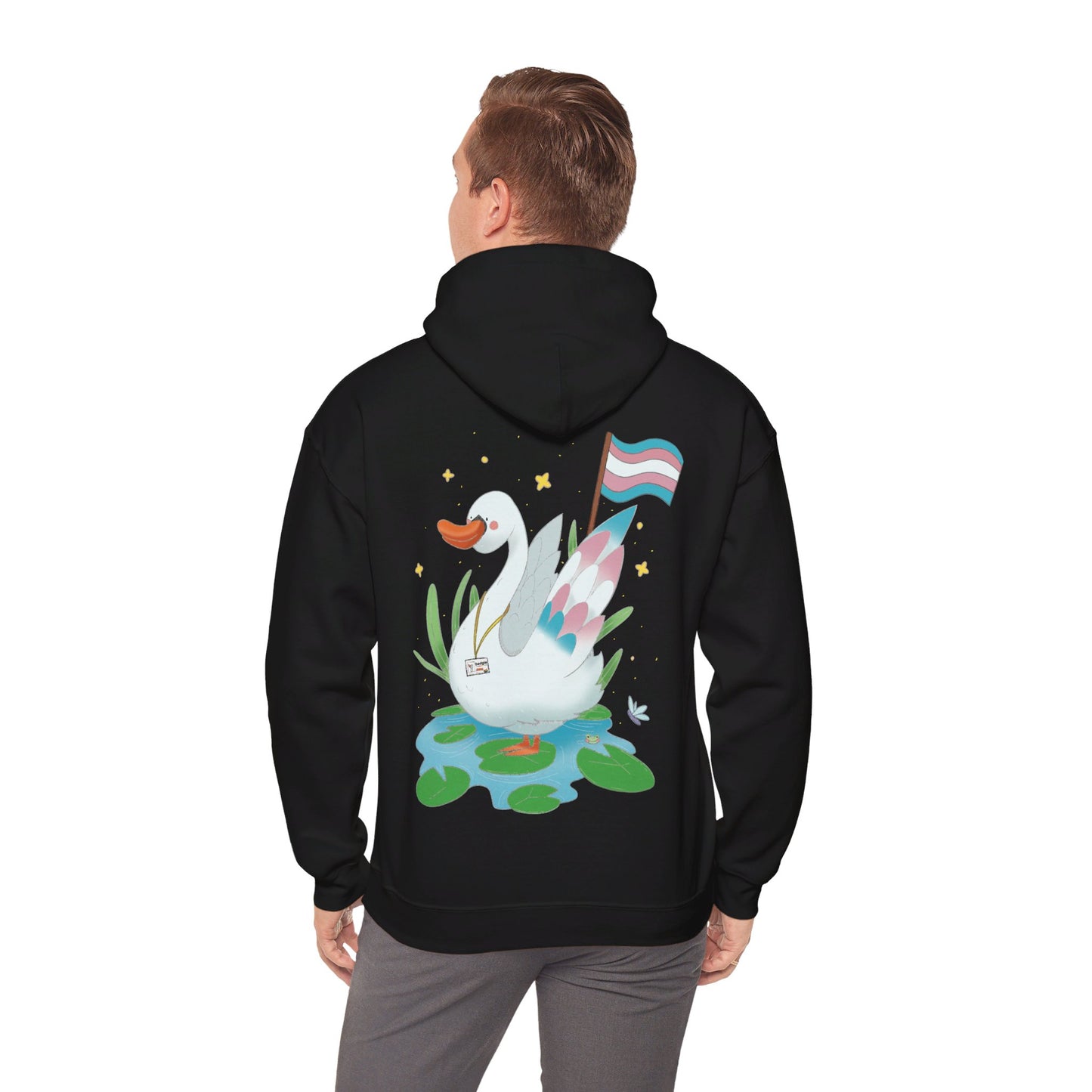 Badgie Hoodie - Trans Swan "Tundra" - Badgie.co