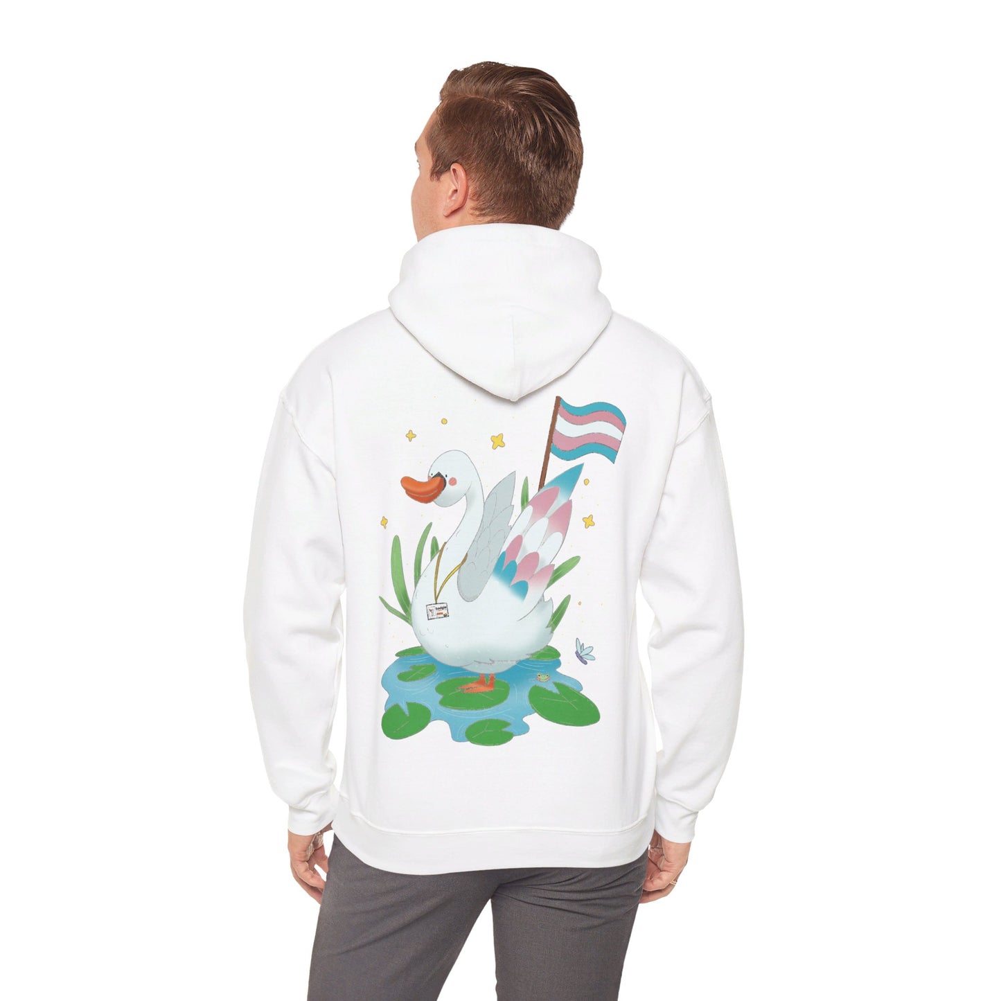 Badgie Hoodie - Trans Swan "Tundra" - Badgie.co