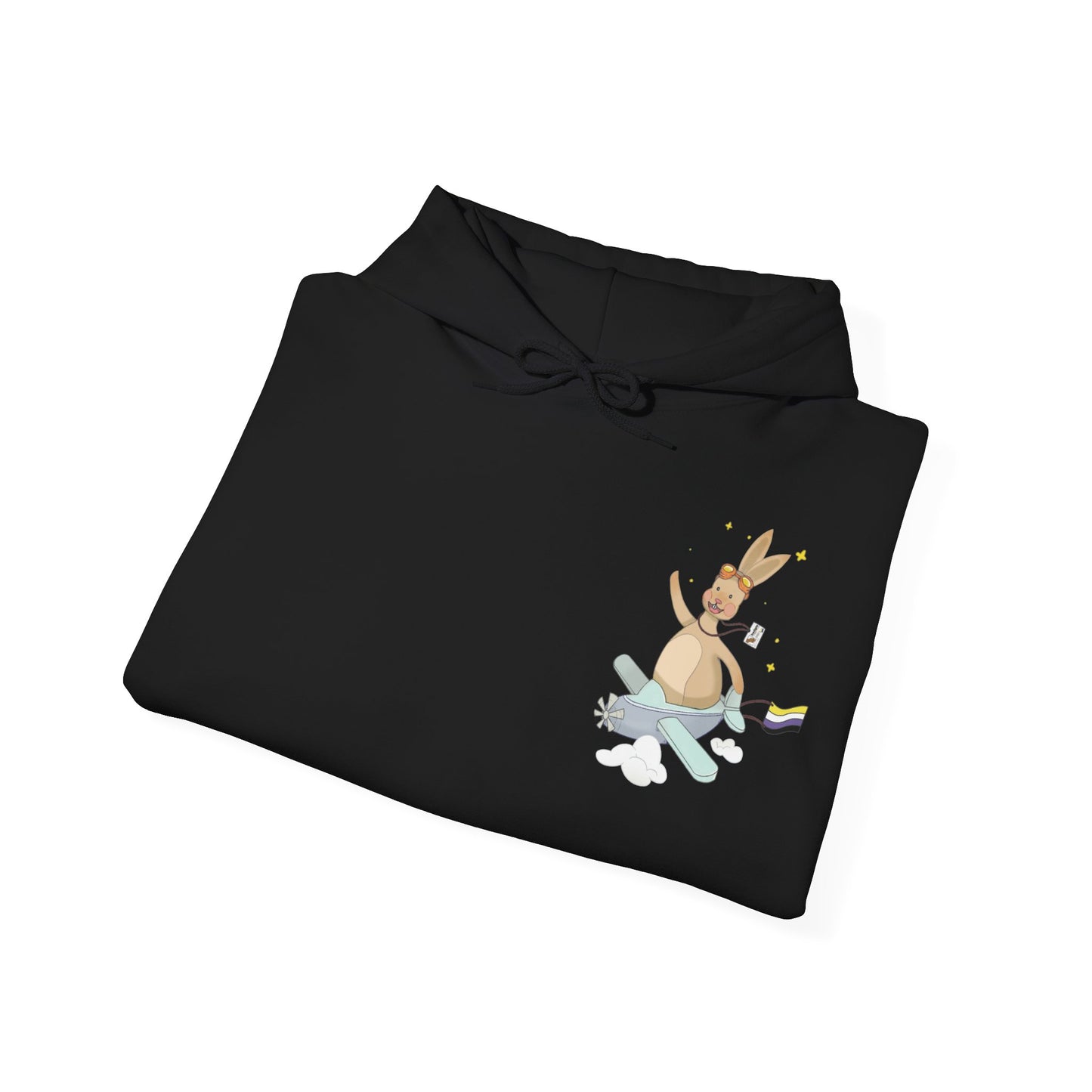 Badgie Hoodie - Nonbinary Rabbit "Rex" - Badgie.co
