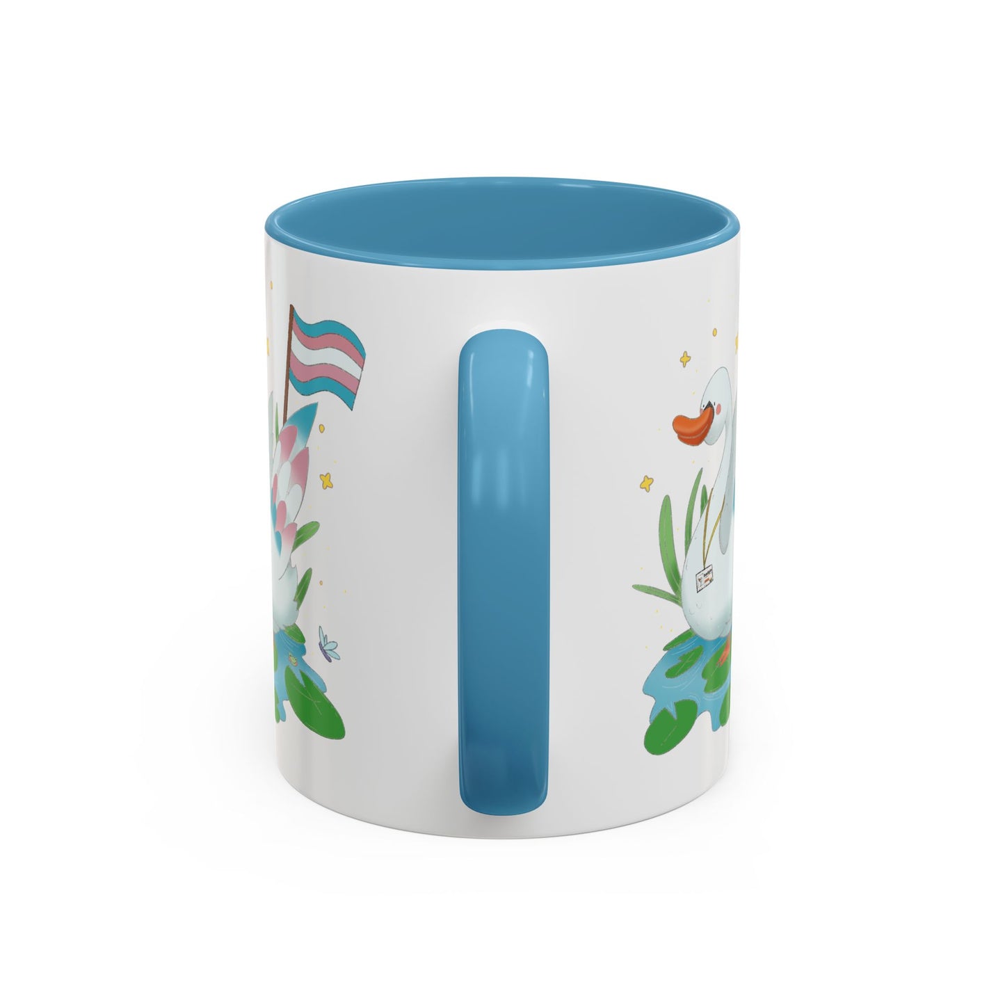 Badgie Ceramic Coffee Mug - Trans Swan “Tundra” - Badgie.co
