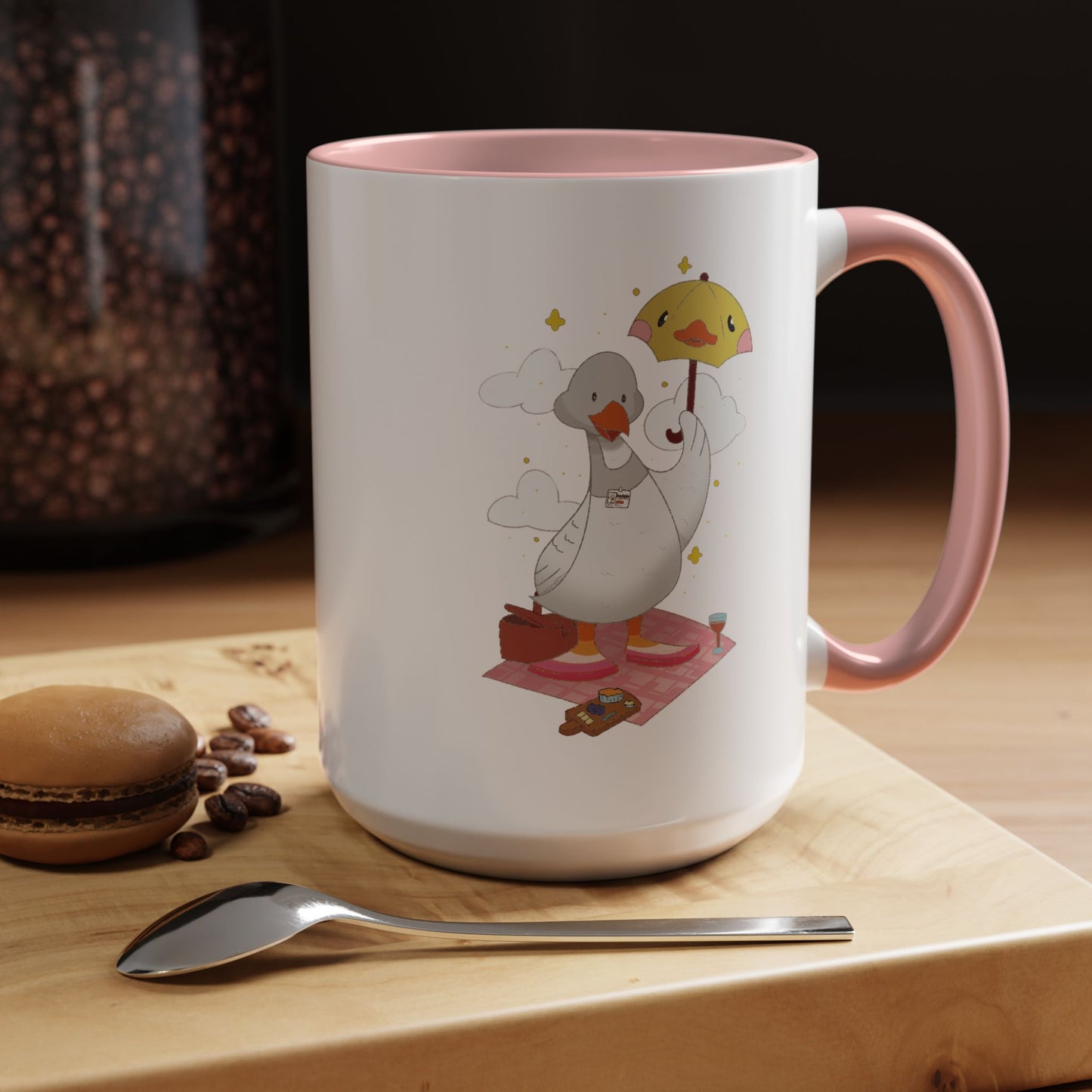 Badgie Ceramic Coffee Mug - Lesbian Goose “Tula” - Badgie.co