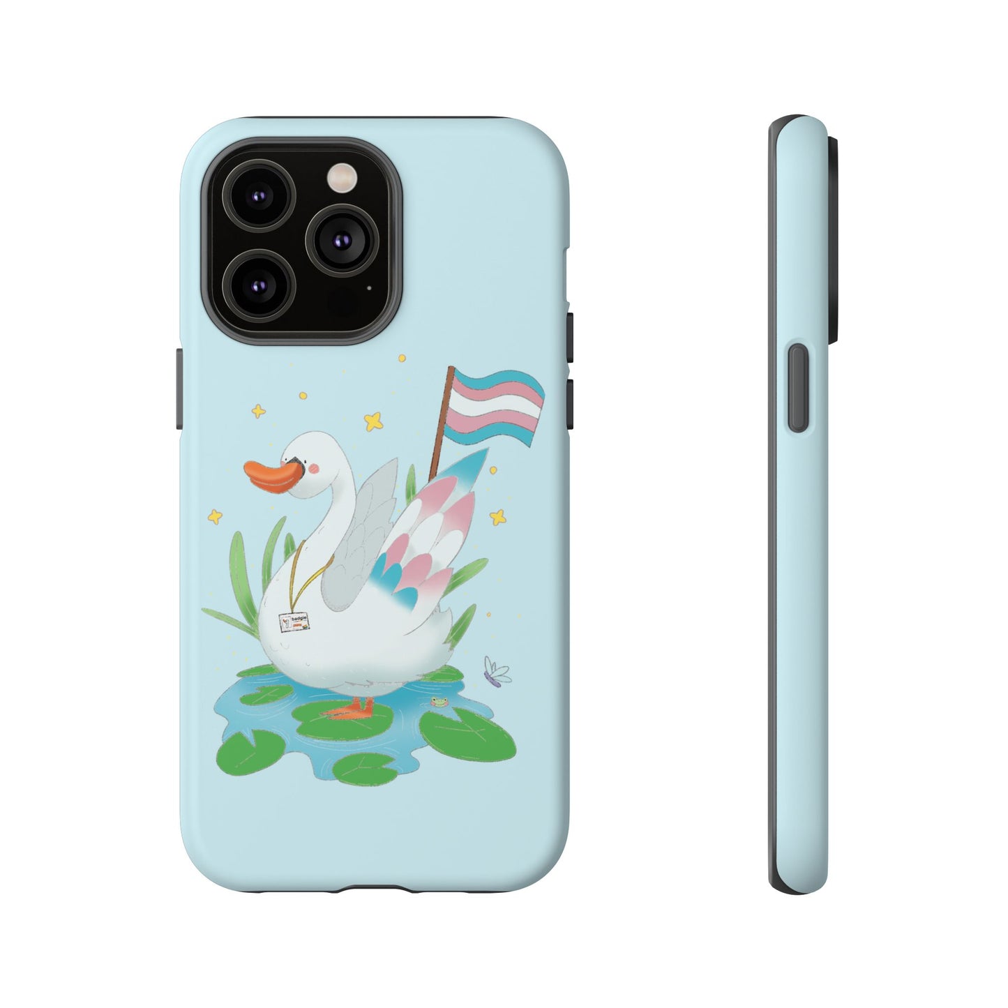 Badgie iPhone Case - Trans Swan "Tundra" - Badgie.co