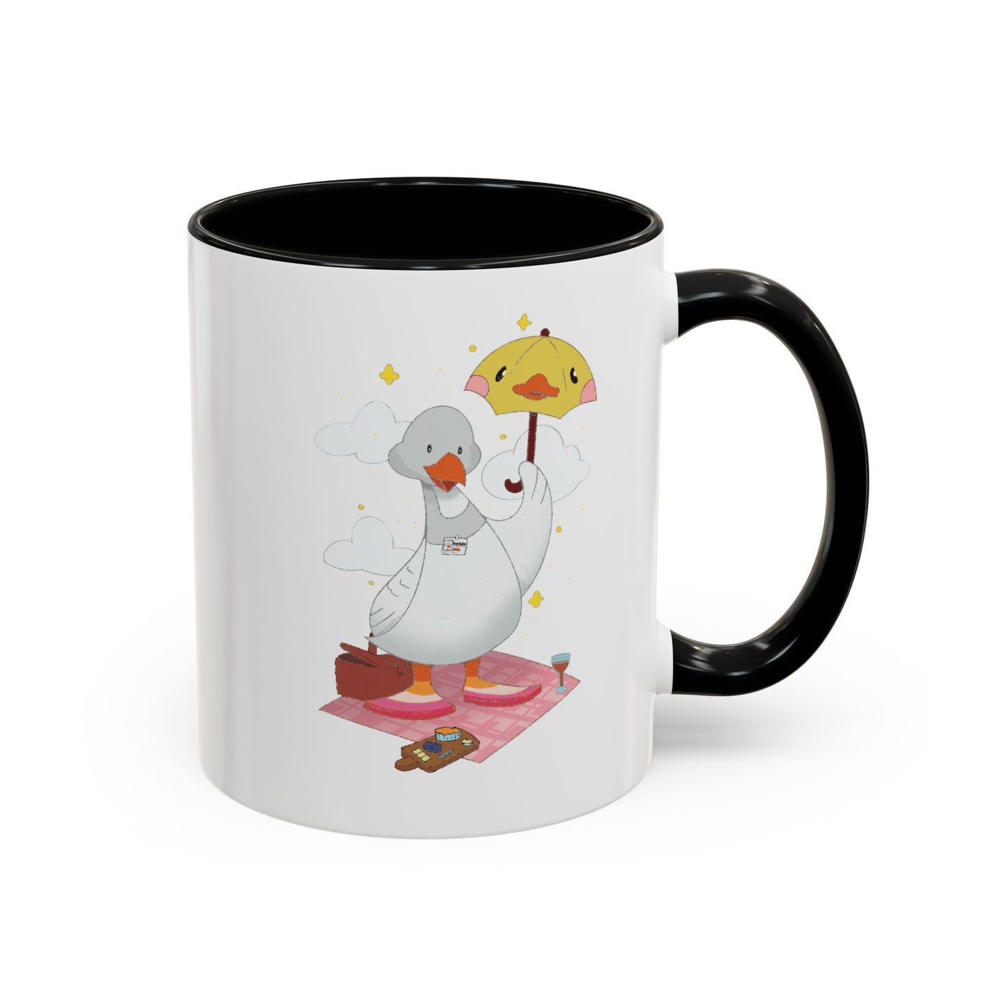 Badgie Ceramic Coffee Mug - Lesbian Goose “Tula” - Badgie.co