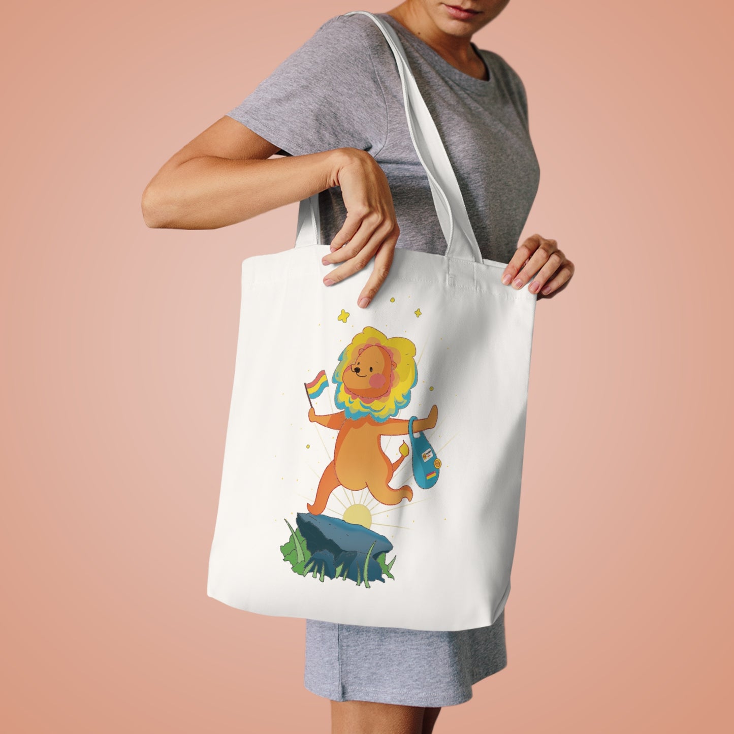 Badgie Tote Bag - Pansexual Lion “Barb” - Badgie.co