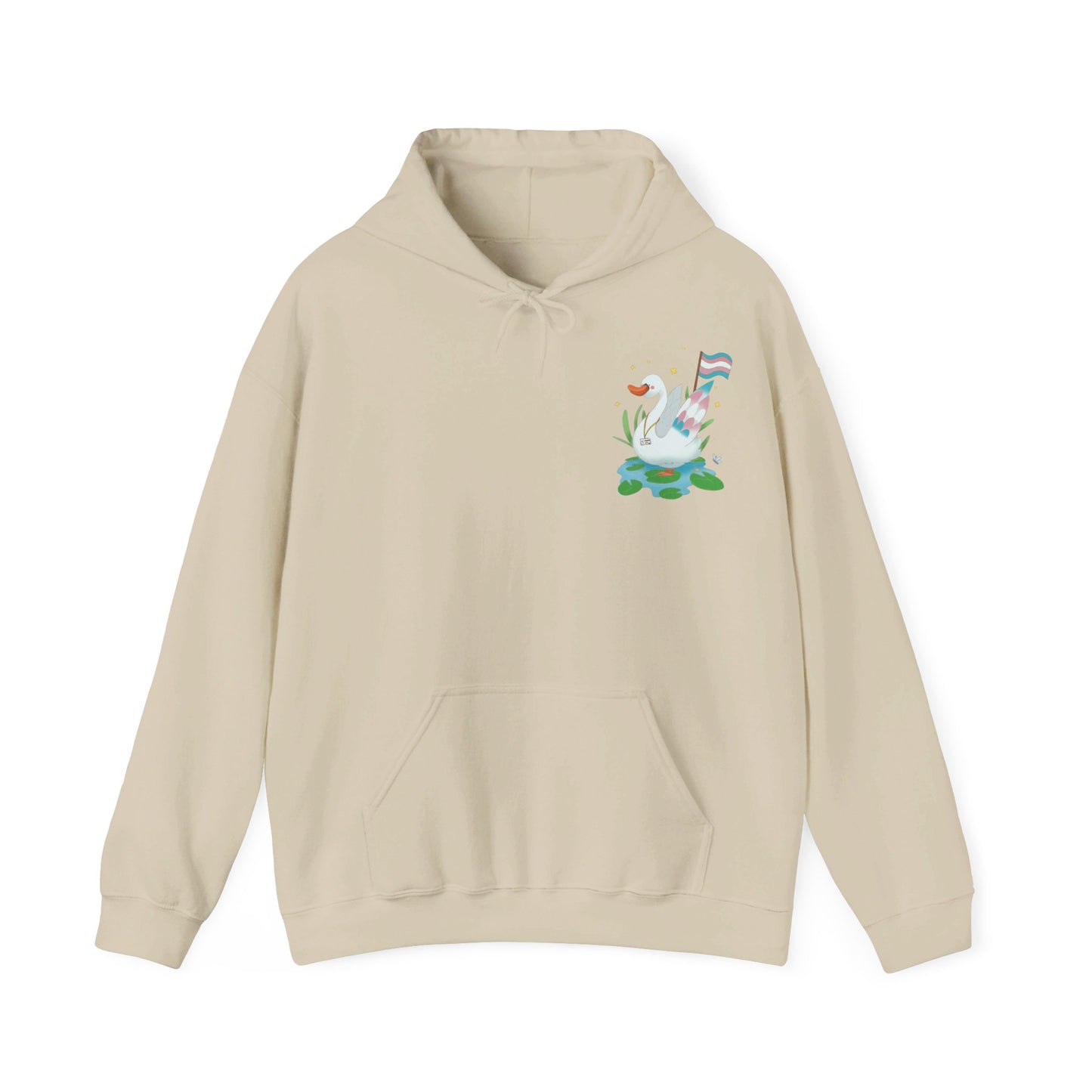 Badgie Hoodie - Trans Swan "Tundra" - Badgie.co