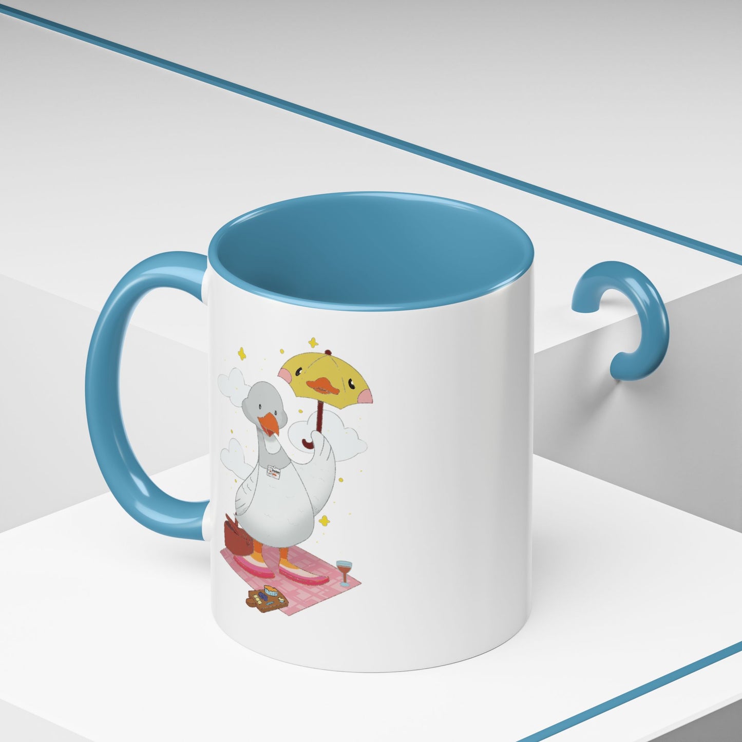 Badgie Ceramic Coffee Mug - Lesbian Goose “Tula” - Badgie.co
