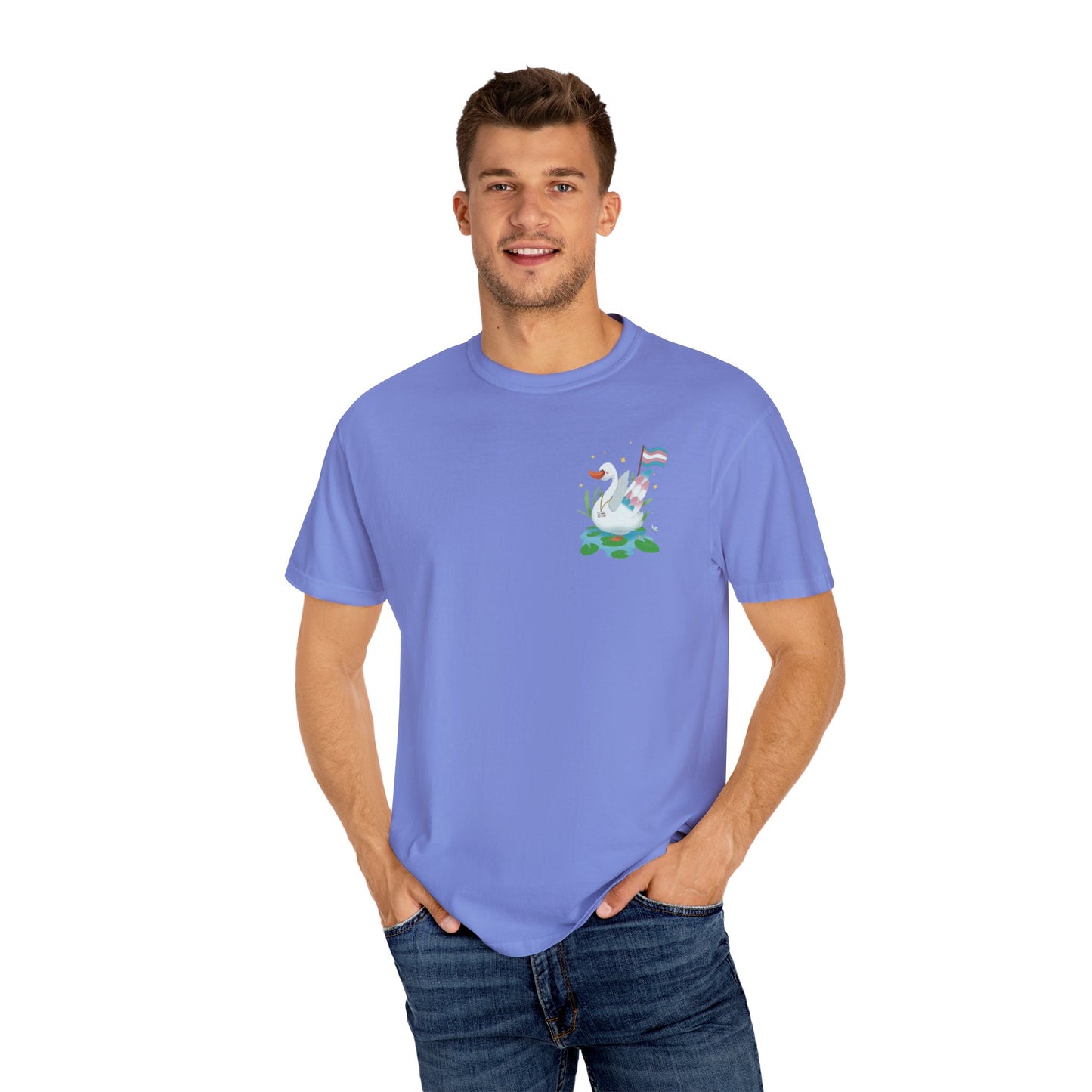 Badgie T-Shirt - Trans Swan “Tundra” - Badgie.co