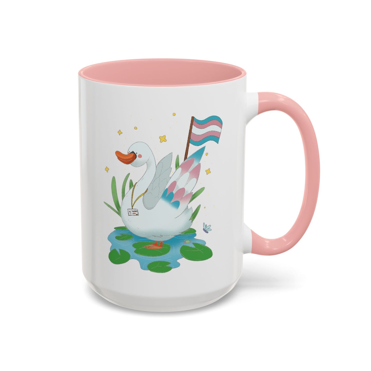 Badgie Ceramic Coffee Mug - Trans Swan “Tundra” - Badgie.co