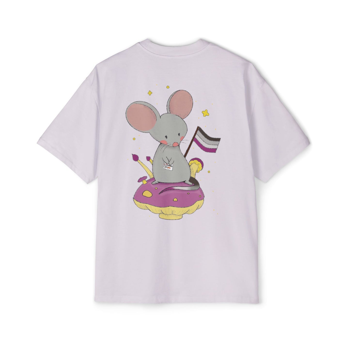 Badgie Oversized Heavy Drop Shoulder T-Shirt - Asexual Mouse "Roan" - Badgie.co