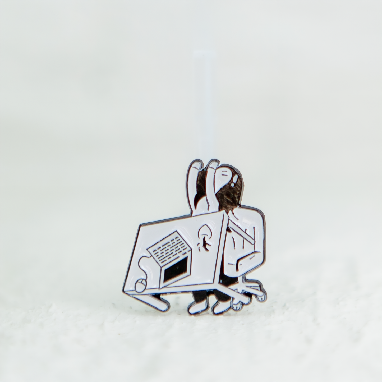 I'm Literally Done Flip The Desk Pin - Badgie.co