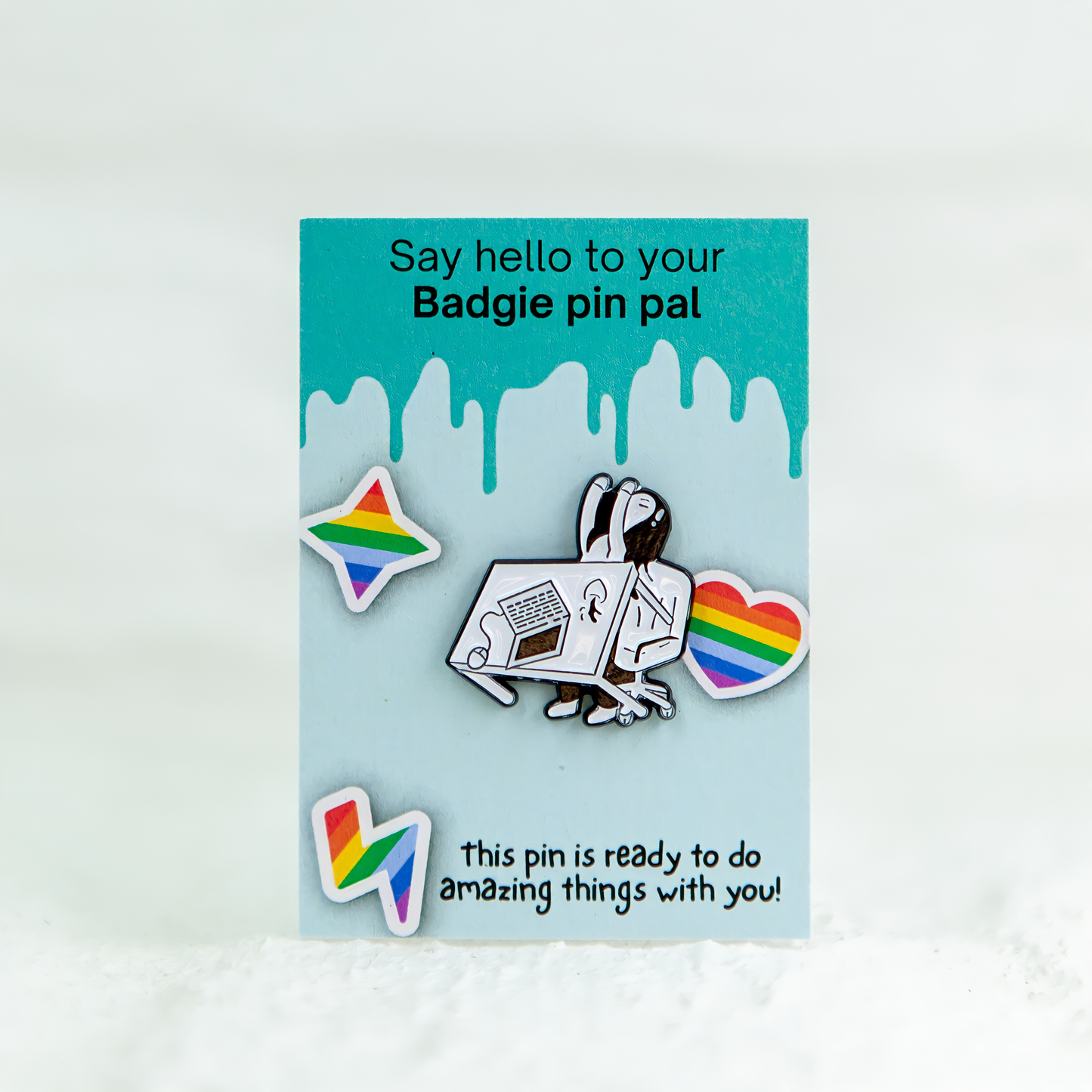 I'm Literally Done Flip The Desk Pin - Badgie.co