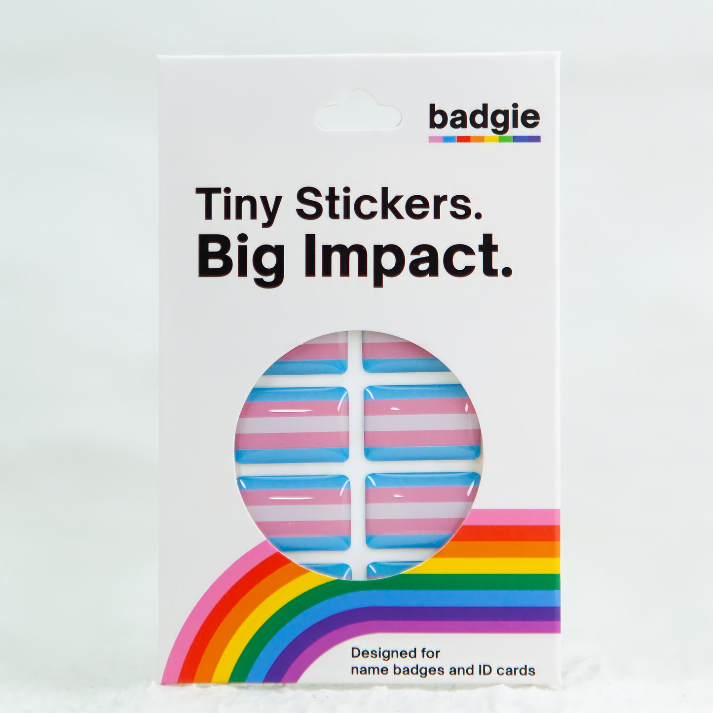 Badgie Trans Flag Sticker - Badgie.co