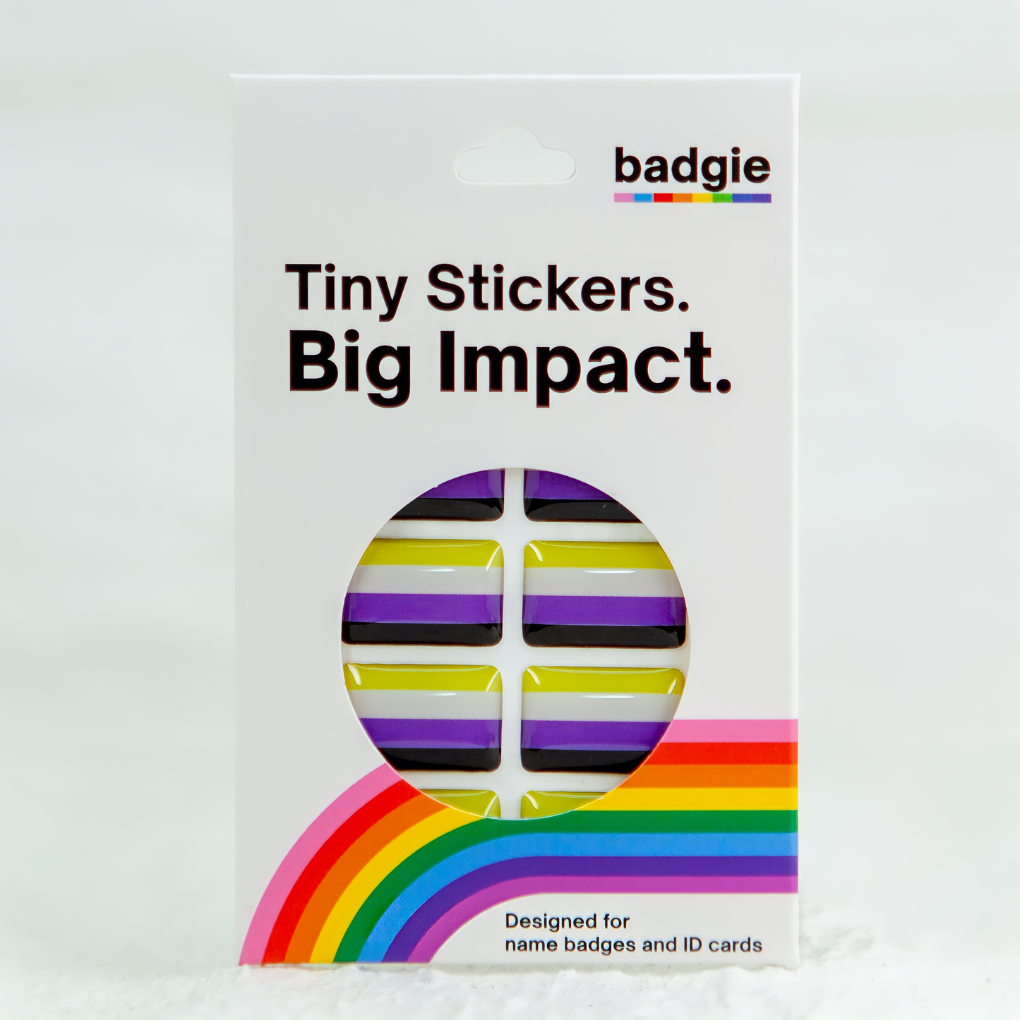 Badgie Non Binary Flag Sticker - Badgie.co