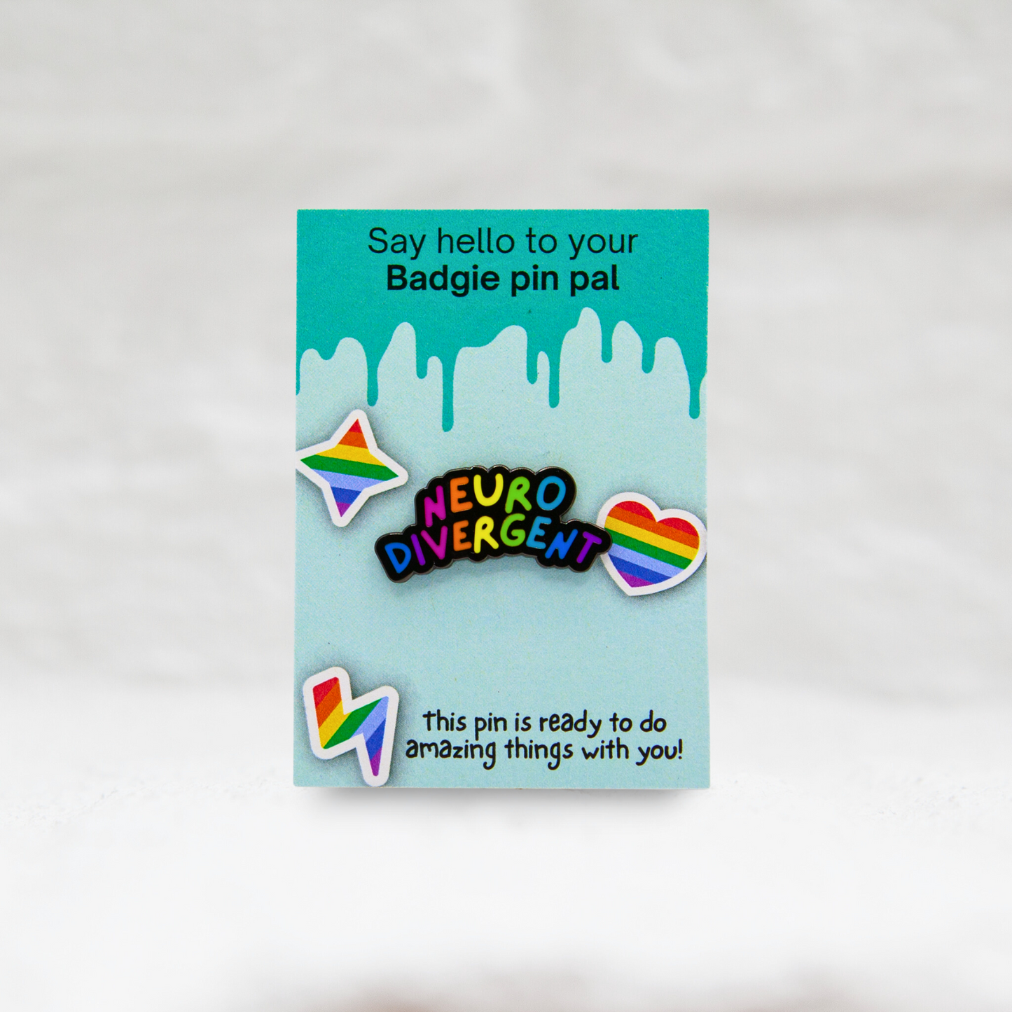 Neurodivergent Rainbow Pin - Badgie.co