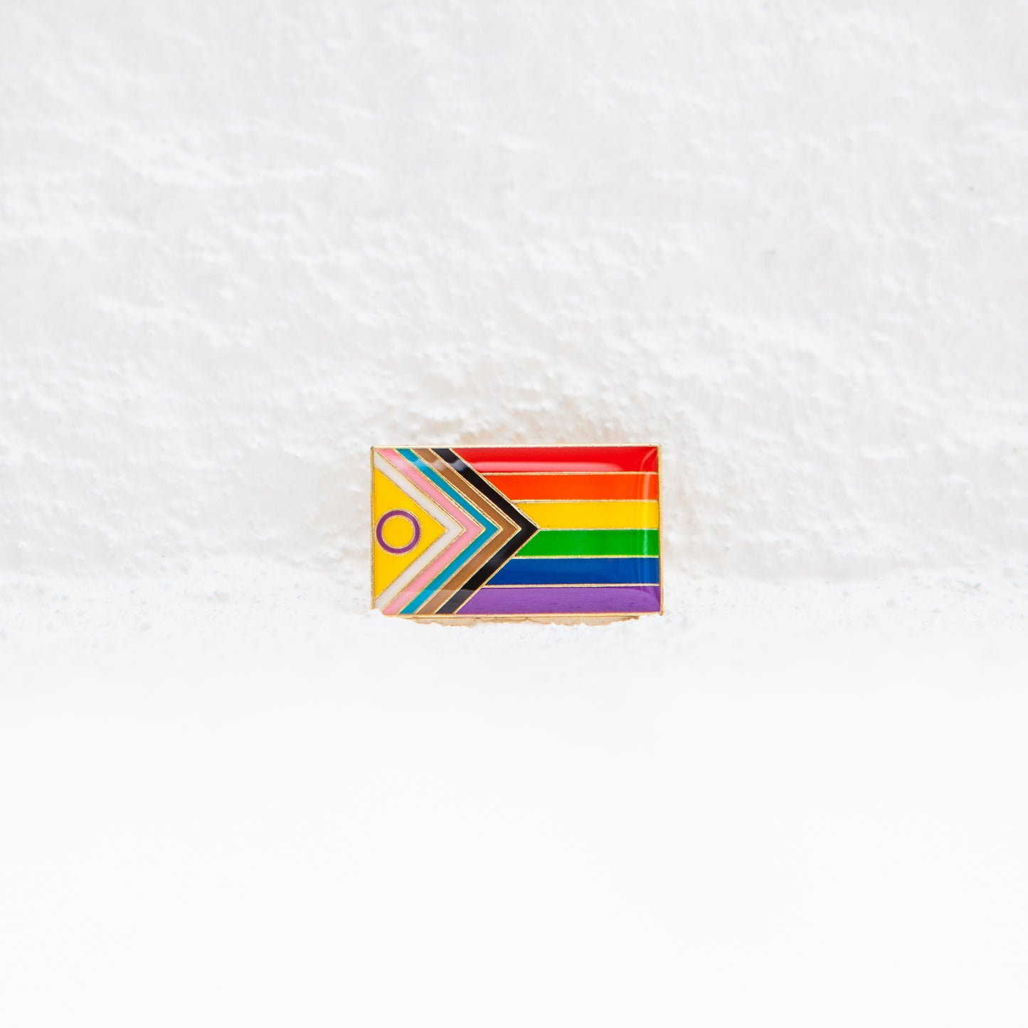 Progress Pride + Intersex Flag Pin - Badgie
