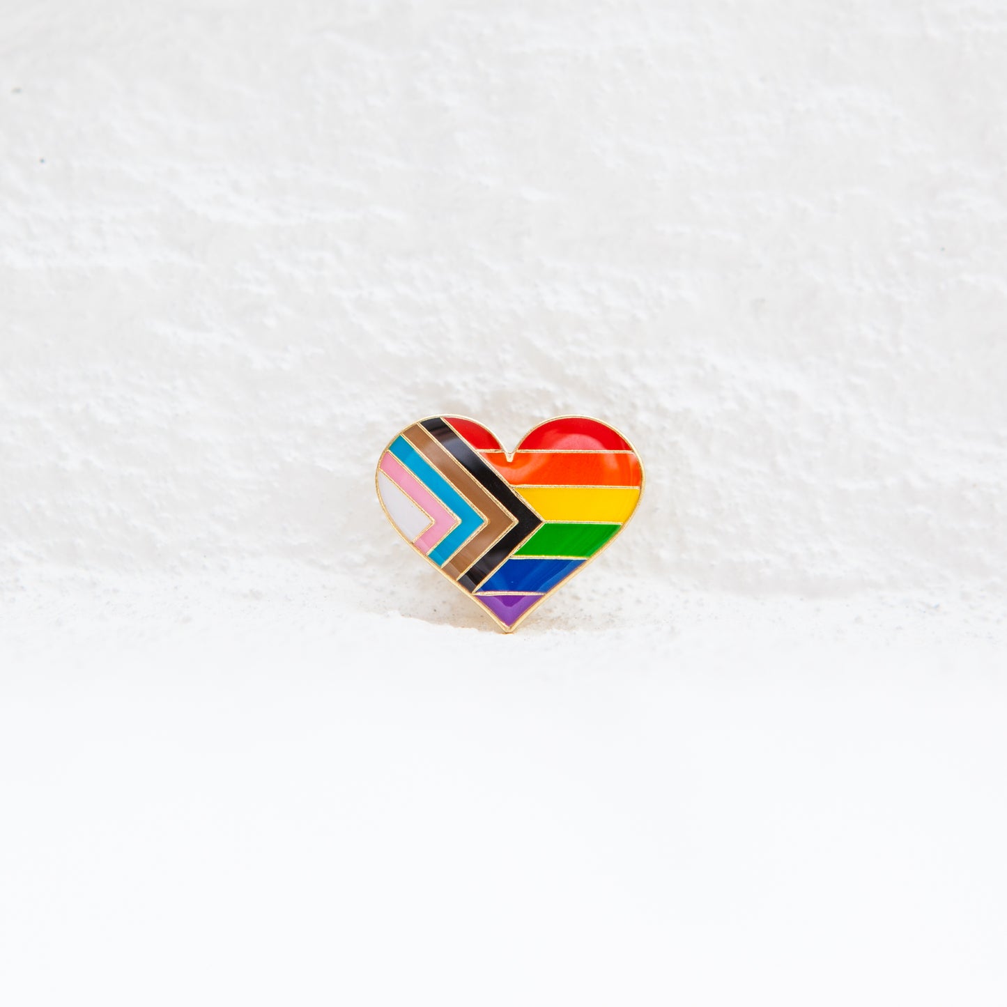 Progress Flag Love Heart Pin - Badgie