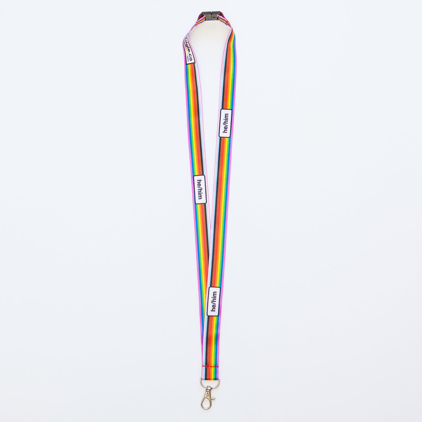 Badgie Rainbow Pride Pronoun Lanyards - Badgie