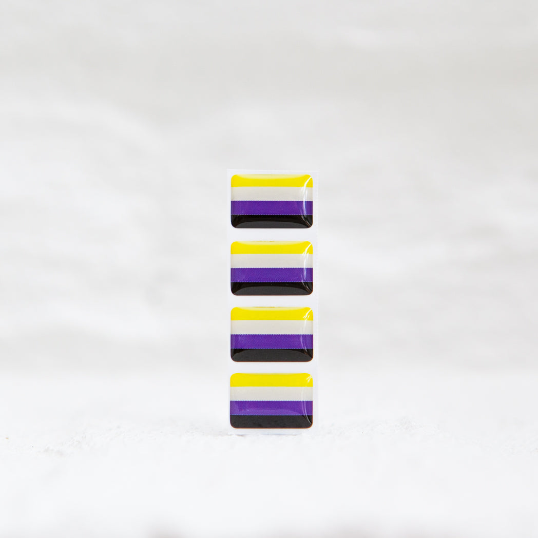 Badgie Non Binary Flag Sticker - Badgie