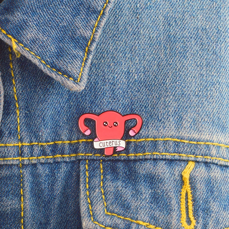 Cuterus Uterus Pin - Badgie