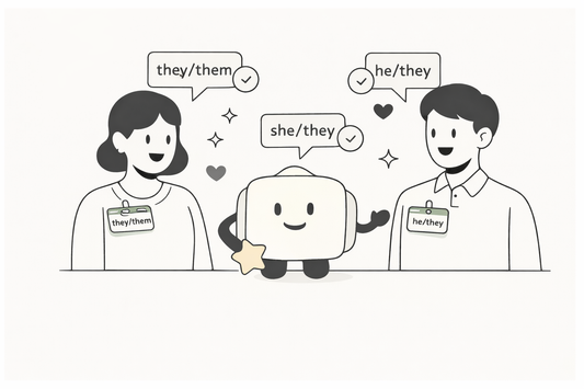 A Simple Guide to Pronoun Stickers for Teams and Organisations