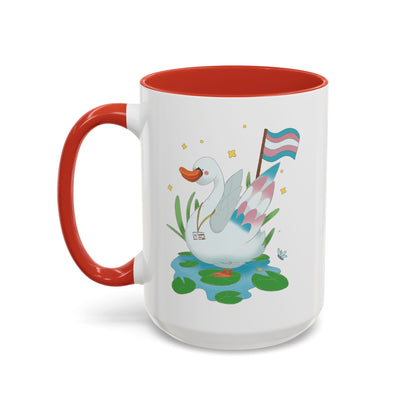 Badgie Ceramic Coffee Mug - Trans Swan “Tundra”