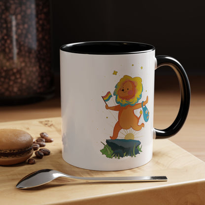 Badgie Ceramic Coffee Mug - Pansexual Lion "Barb"