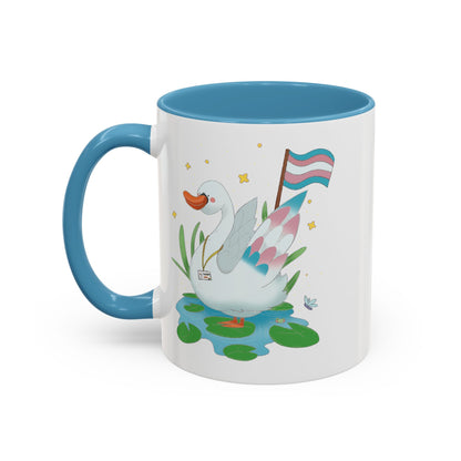 Badgie Ceramic Coffee Mug - Trans Swan “Tundra”