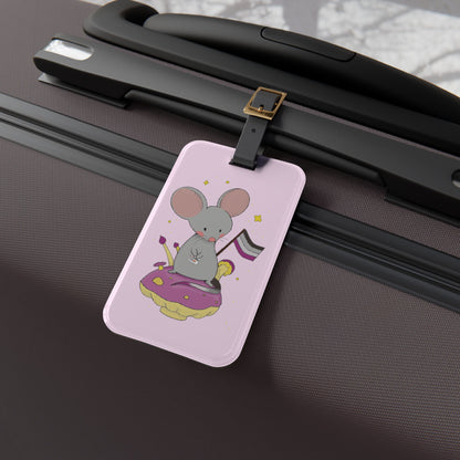 Badgie Luggage Tag - Asexual Mouse "Roan"