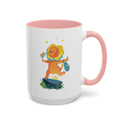 Badgie Ceramic Coffee Mug - Pansexual Lion "Barb"