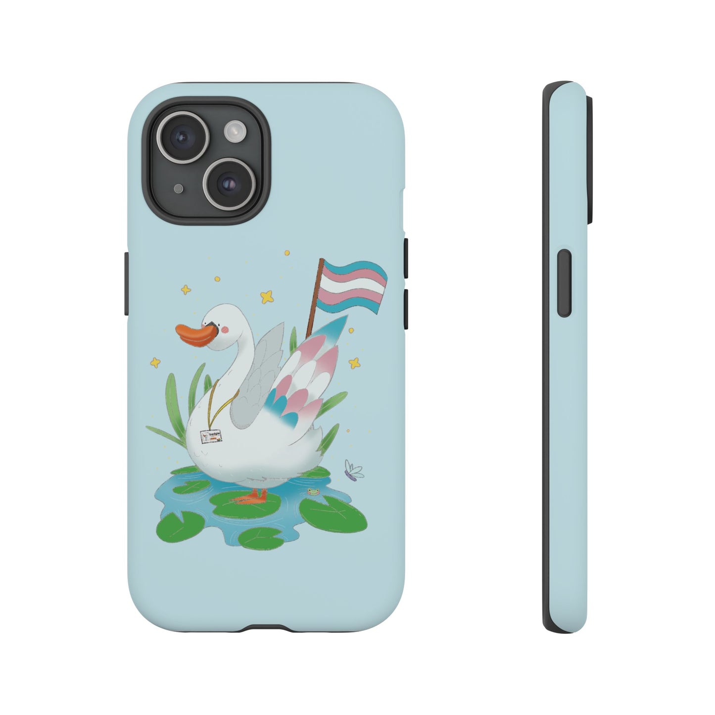 Badgie iPhone Case - Trans Swan "Tundra"