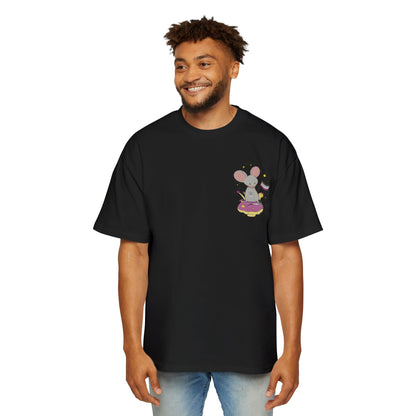 Badgie Oversized Heavy Drop Shoulder T-Shirt -  Asexual Mouse "Roan"