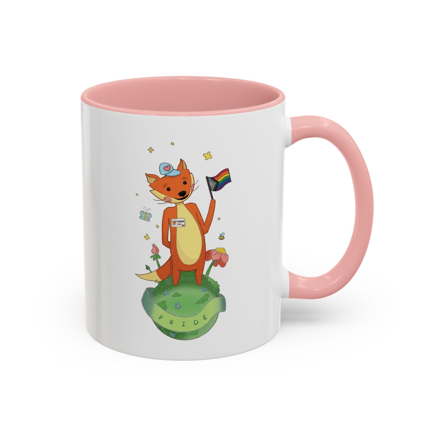 Badgie Ceramic Coffee Mug - Pride Fox "Kit"