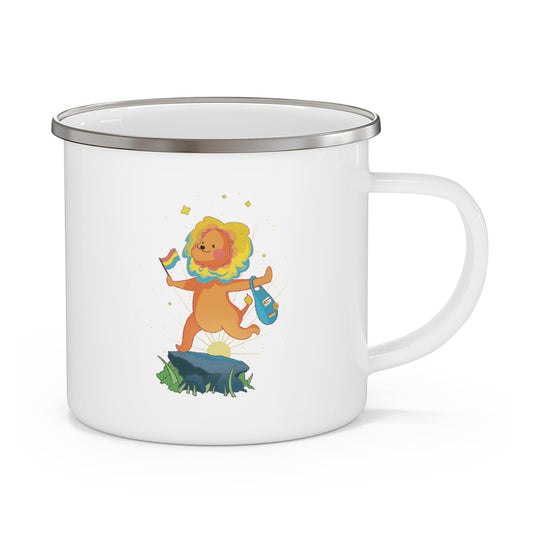 Badgie Enamel Camping Mug - Pan Lion “Barb”