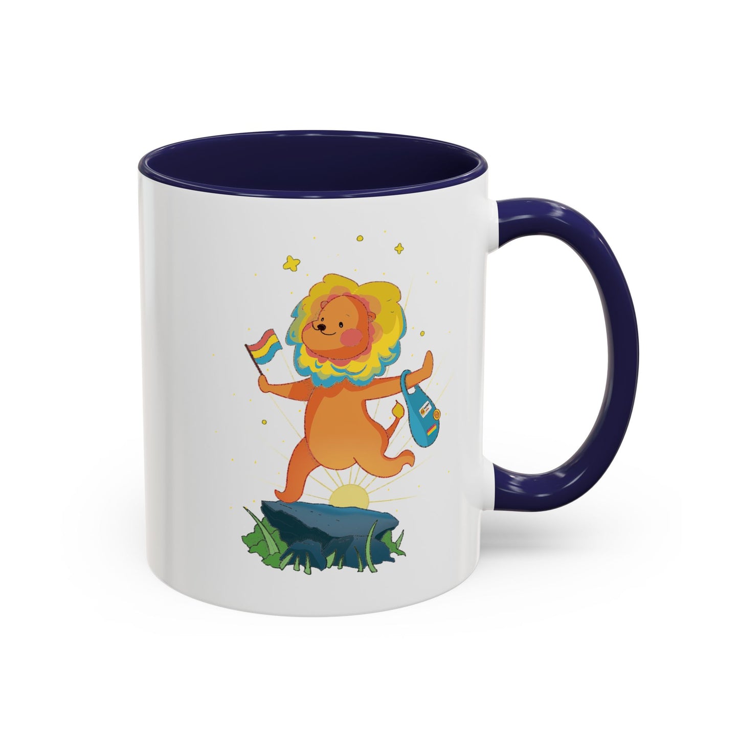 Badgie Ceramic Coffee Mug - Pansexual Lion "Barb"