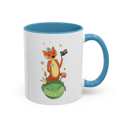 Badgie Ceramic Coffee Mug - Pride Fox "Kit"