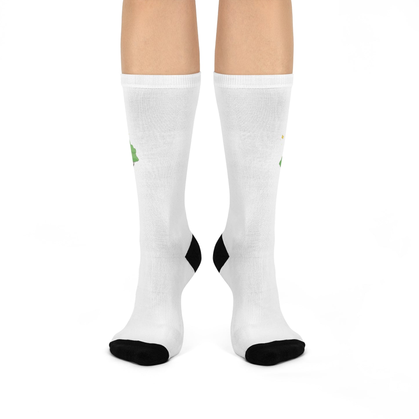 Badgie Crew Socks White - Intersex Owl "Albert"