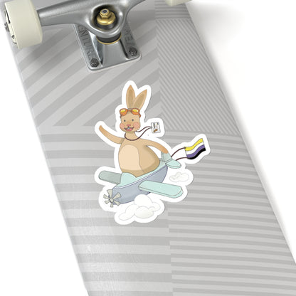 Kiss-Cut Stickers - Nonbinary Rabbit "Rex"