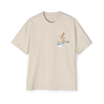 Badgie Oversized Heavy Drop Shoulder T-Shirt - Nonbinary Rabbit "Rex"