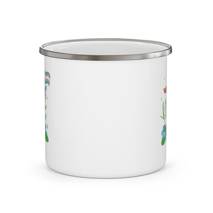 Badgie Enamel Camping Mug - Trans Swan “Tundra”