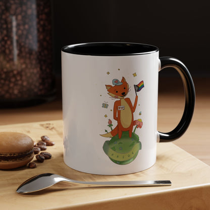 Badgie Ceramic Coffee Mug - Pride Fox "Kit"